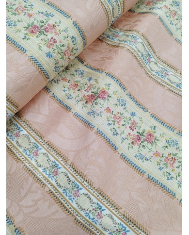 Tessuto Jaquard provenzale al metro altezza 280 rosa