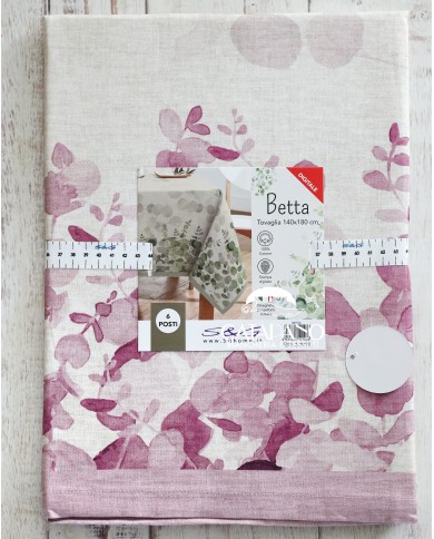 Tovaglia 12 posti 100% cotone Betta 140x240