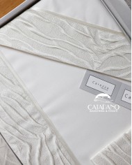 Coordinato matrimoniale Copriletto e Completo lenzuola in puro cotone By Carezze art Josephine