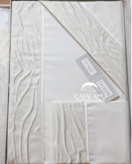 Coordinato matrimoniale Copriletto e Completo lenzuola in puro cotone By Carezze art Josephine