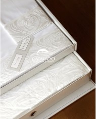 Coordinato Copriletto e Completo lenzuola in puro cotone By Carezze art Raquel