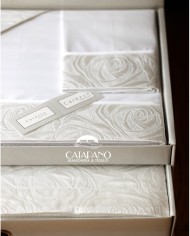 Coordinato Copriletto e Completo lenzuola in puro cotone By Carezze art Raquel