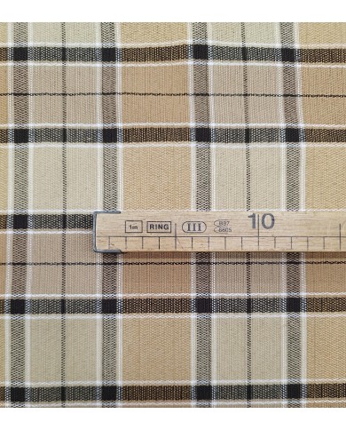 Tessuto tartan beige al metro altezza 280