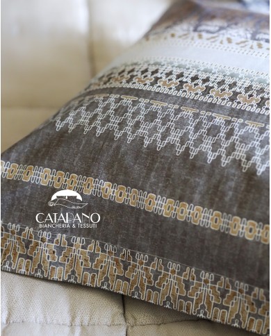 Parure copripiumino matrimoniale in raso di cotone Minerva