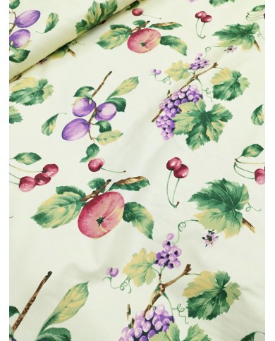 Tessuto d'arredo stampato al metro altezza 280 fondo beige