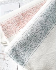 Strofinacci jacquard in 100% cotone ritorto Emilio Gatti Rose