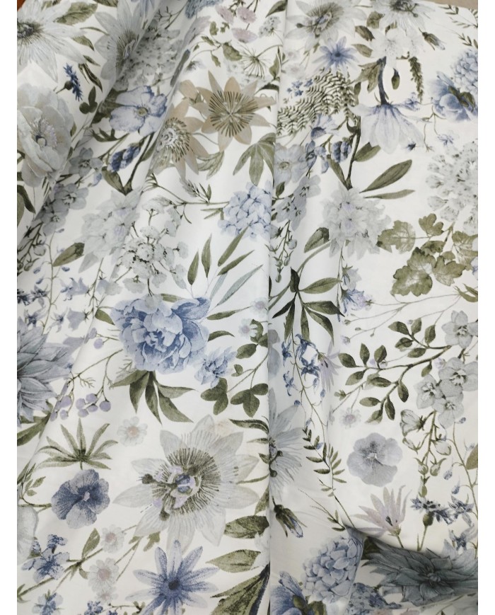 Tessuto d'arredo rasatello stampato al metro altezza 280 Flora