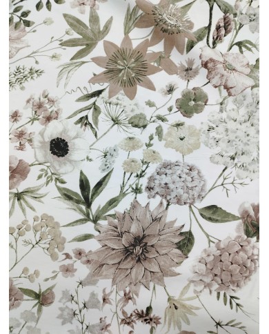 Tessuto d'arredo rasatello stampato al metro altezza 280 Flora