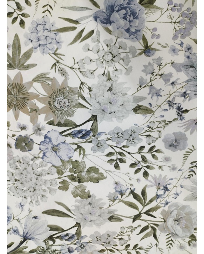 Tessuto d'arredo rasatello stampato al metro altezza 280 Flora