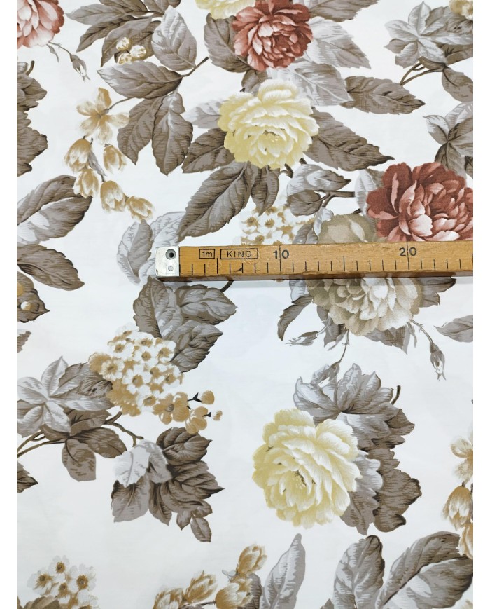 Tessuto d'arredo rasatello stampato al metro altezza 280 Eleonora
