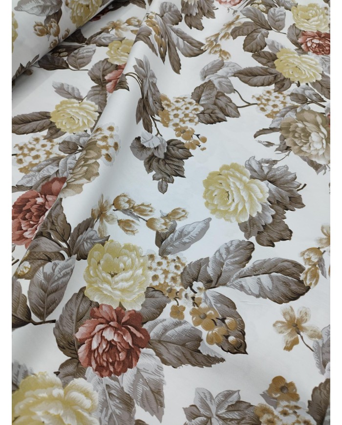 Tessuto d'arredo rasatello stampato al metro altezza 280 Eleonora