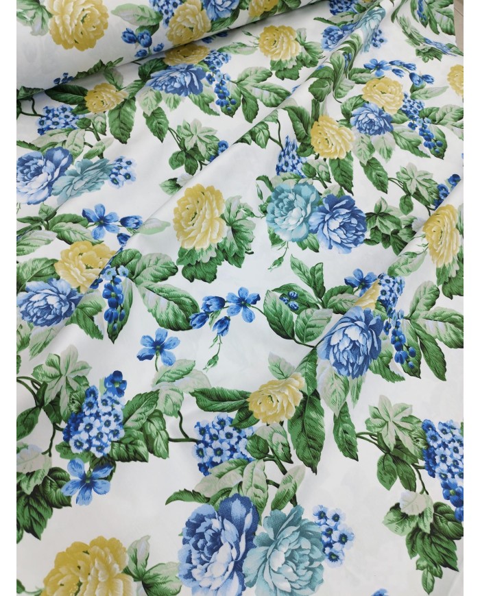 Tessuto d'arredo rasatello stampato al metro altezza 280 Eleonora