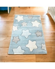 Tappeto per bambini Stelline Azzurro 120x170