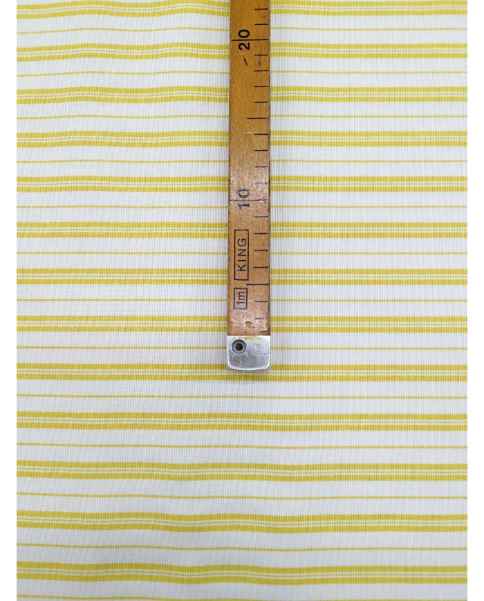 Tessuto per arredo panama altezza 140cm Righe giallo
