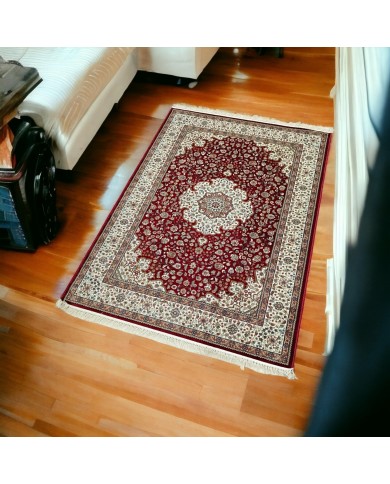 Tappeto classico rettangolare 140x200 Opera by Karì Rosso e Beige