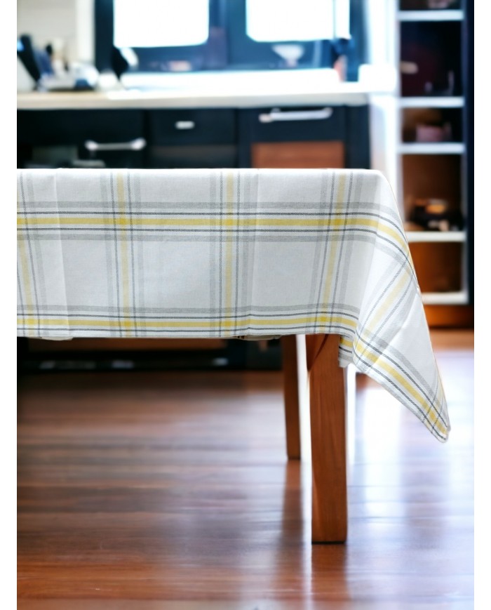 Tovaglia da 6 in puro cotone 100% Made in Italy Breccia