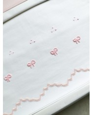 Completo lenzuola culla passeggino ricamato a mano Elite pour le Bebè 45336
