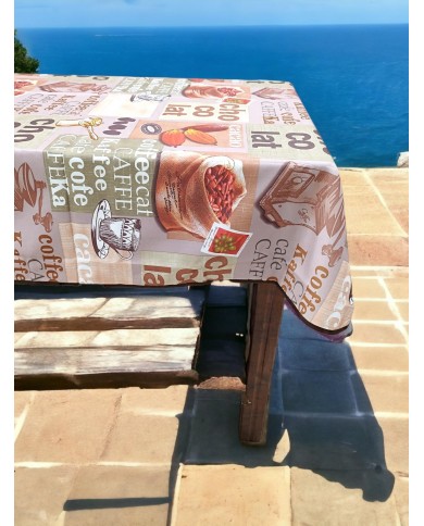 Tovaglia antimacchia a fantasia TONDA