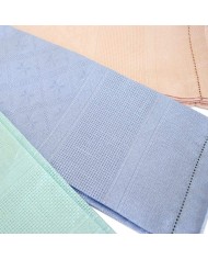 Set 6 Asciugamano viso misto lino e cotone Sagrinè Vittoria Colori pastello