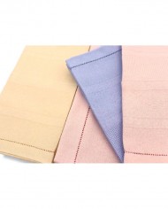 Set di 6 asciugamani ospite in puro cotone Vittoria modello Azalea colorati