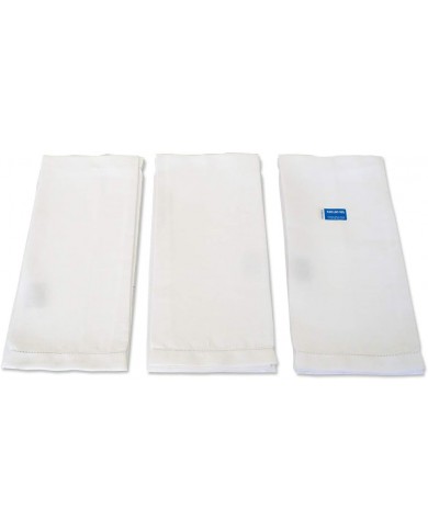 Set di 6 asciugamani ospite in puro lino orlo a giorno Vittoria art 354 misura 40x60 bianco