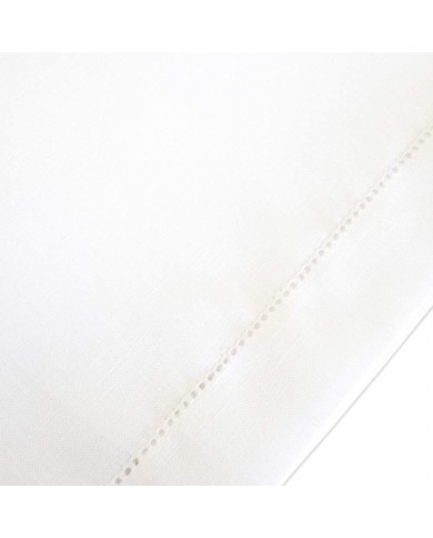 Set di 6 asciugamani ospite in puro lino orlo a giorno Vittoria art 354 misura 40x60 bianco