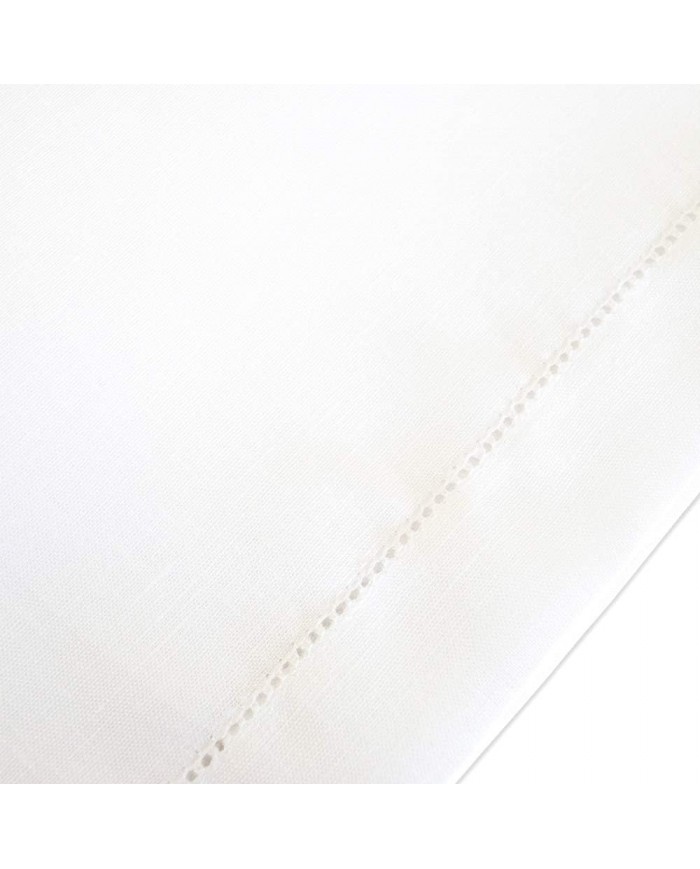 Set di 6 asciugamani ospite in puro lino orlo a giorno Vittoria art 354 misura 40x60 bianco