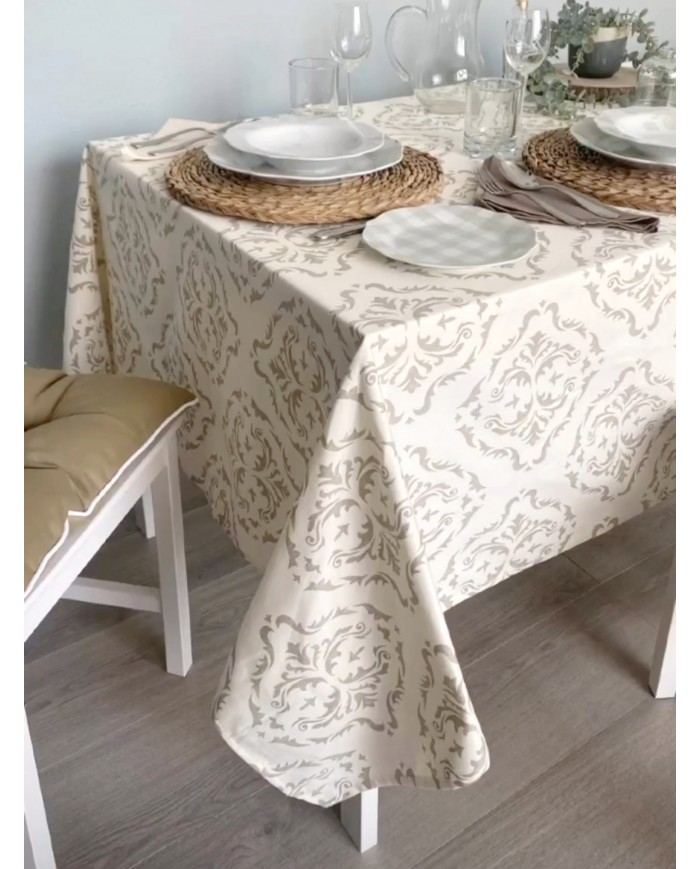 Servizio da tavola da 12 in puro cotone Maestri Cotonieri Banf