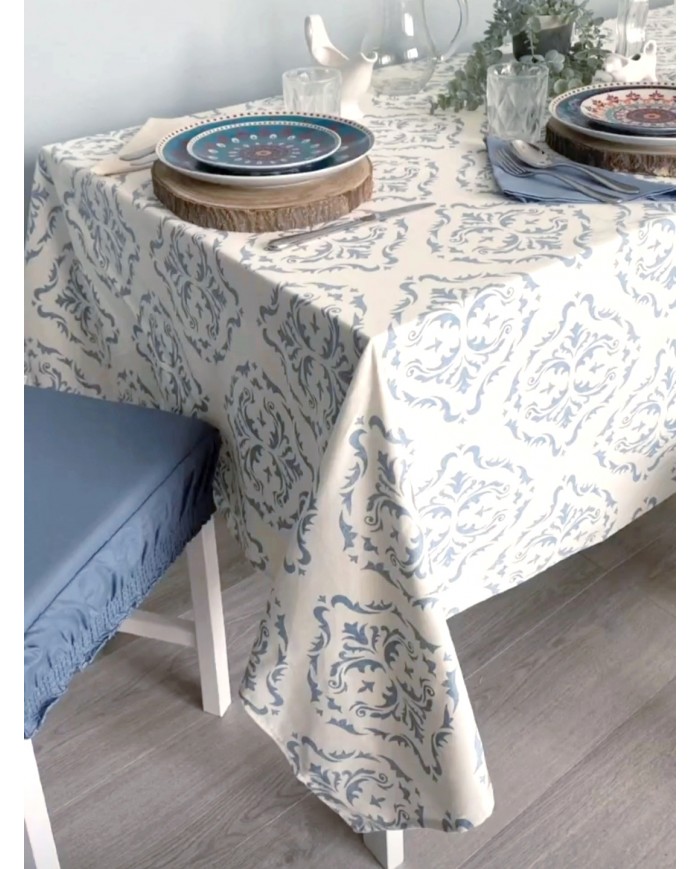 Servizio da tavola da 12 in puro cotone Maestri Cotonieri Banf