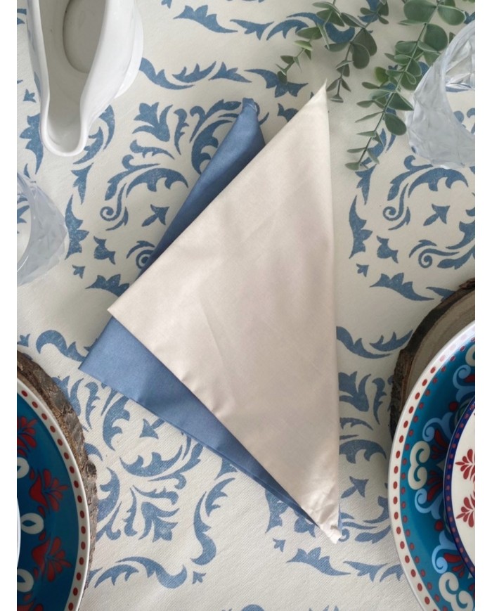 Servizio da tavola da 12 in puro cotone Maestri Cotonieri Banf