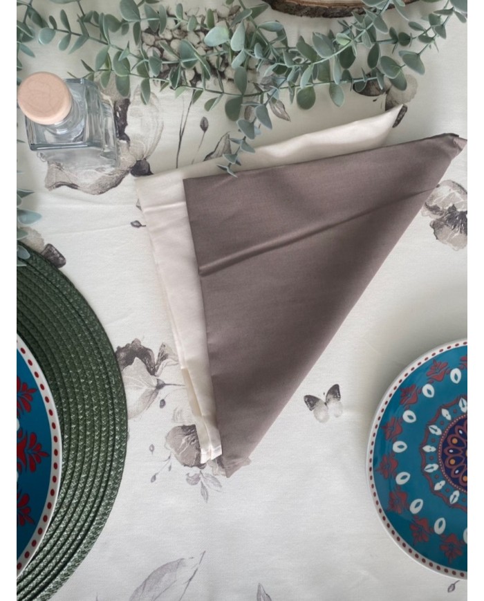 Tovaglia da 12 con tovaglioli Maestri Cotonieri botanique