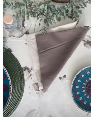 Tovaglia da 12 con tovaglioli Maestri Cotonieri botanique