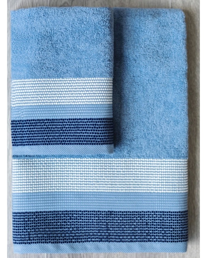 Set asciugamani spugna 3+3 Puntino Maestri Cotonieri in scatola