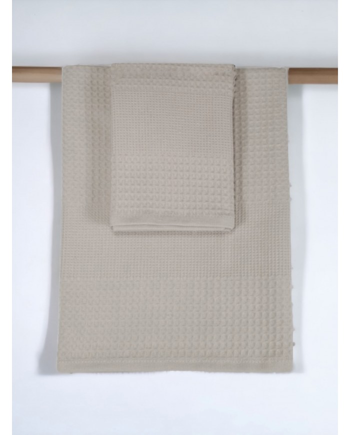 Coppia di asciugamani viso + ospite in cotone a nido d'ape Maestri Cotonieri