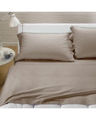 Completo Lenzuola matrimoniali in Flanella tinta unita