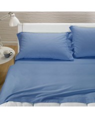 Completo Lenzuola matrimoniali in Flanella tinta unita