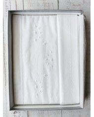 Completo lenzuola culla lettino ricamato a mano Elite pour le Bebè 85346