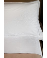 Parure lenzuola matrimoniali ricamate in puro cotone art 8224