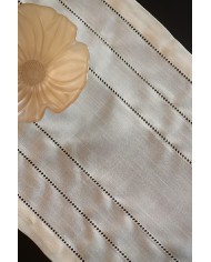 Runner maxi ricamato con orlo a giorno 40x180 art. 4019