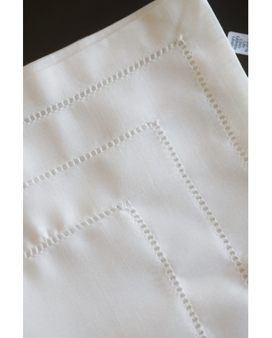 Runner maxi ricamato con orlo a giorno 40x180 art. 4019