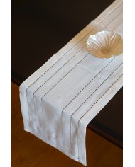 Runner maxi ricamato con orlo a giorno 40x180 art. 4019