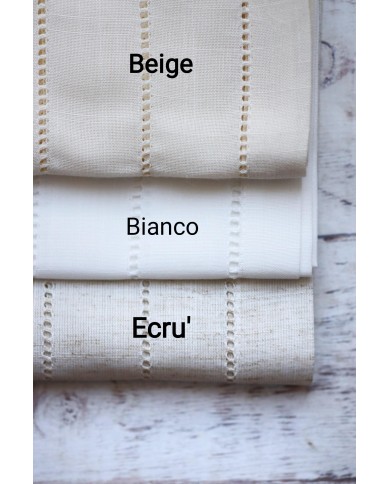 Runner maxi ricamato con orlo a giorno 40x180 art. 4019