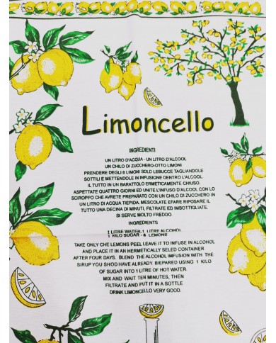Set 3 strofinacci asciugapiatti in cotone Limone Limoncello