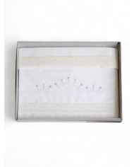 Completo lenzuola culla passeggino ricamato a mano Elite pour le Bebè 45095