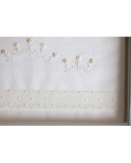 Completo lenzuola culla passeggino ricamato a mano Elite pour le Bebè 45095