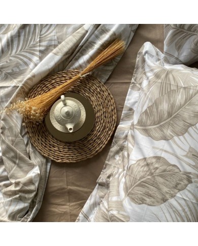 Completo lenzuola matrimoniale in puro cotone Maestri Cotonieri foresta