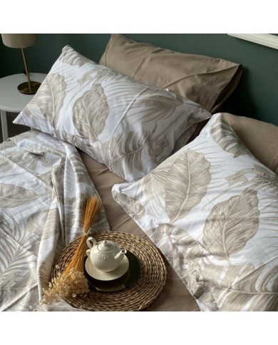 Completo lenzuola matrimoniale in puro cotone Maestri Cotonieri foresta