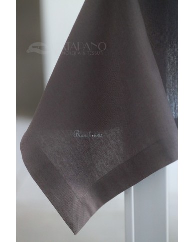 Tovaglia per 12 tinta unita in puro cotone panama Biancheria-Eria