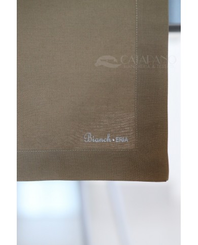 Runner in puro cotone panama tinta unita Bianch-Eria