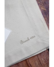 Runner in puro cotone panama tinta unita Bianch-Eria